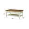 International Concepts Rectangle Vista Solid Wood Coffee Table with Shelf, 48X28X20, Hickory/Shell OT79-15C - alternate 6